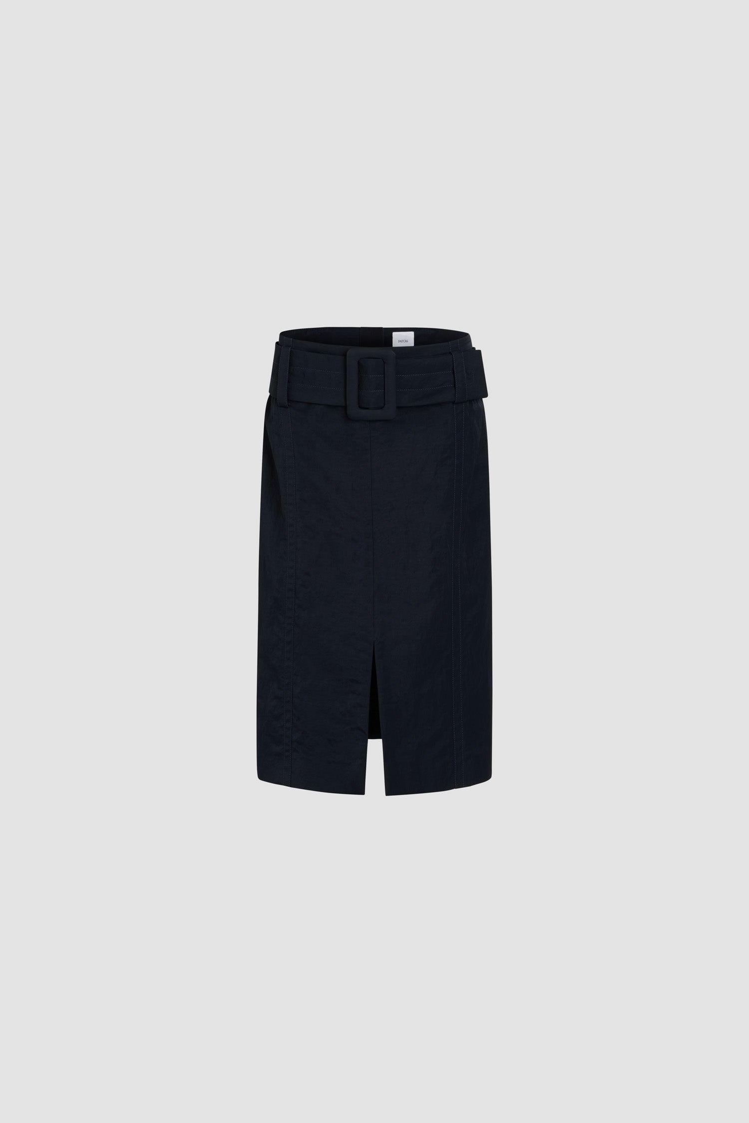 Patou SK077 jupe midi nylon recyclé bleu marine