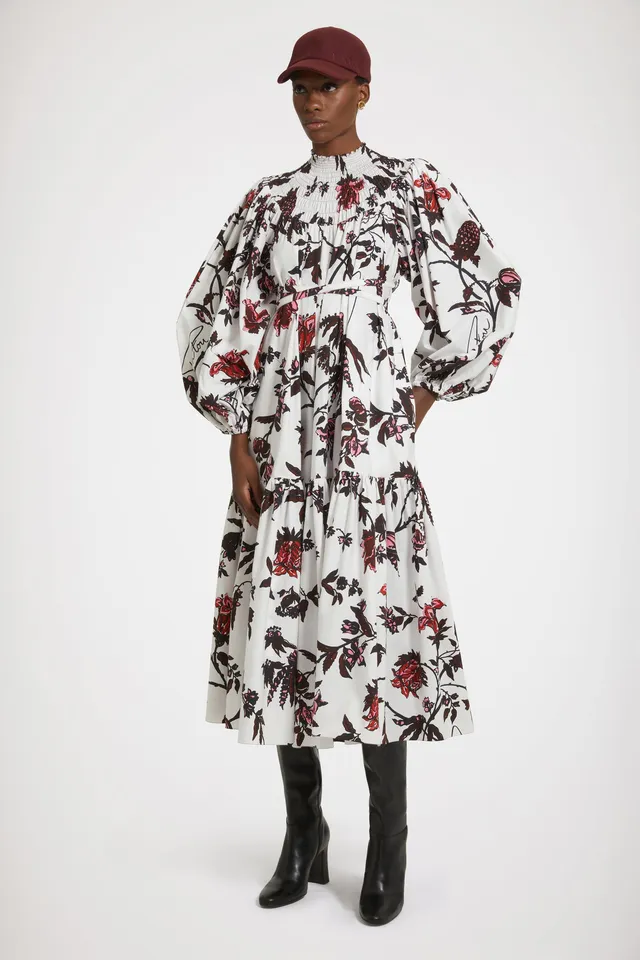 Patou H23DR120 robe maxi coton bio Indian Winter