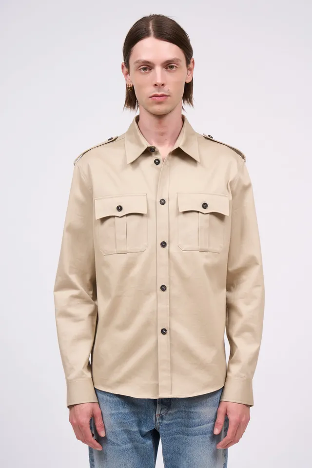 Paul & Joe Akira chemise coton noir coupe droite