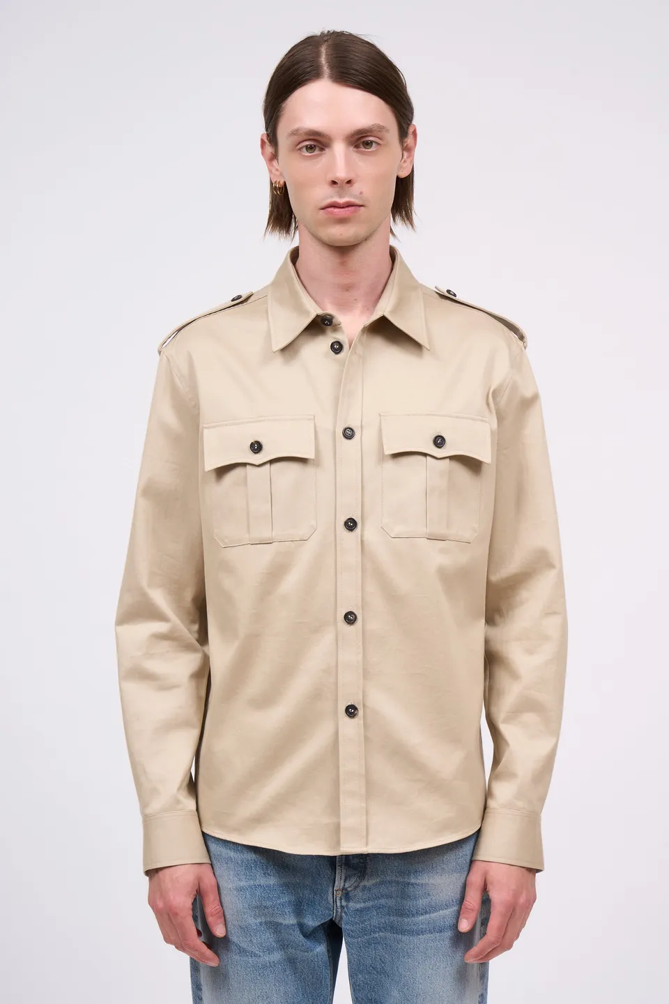 Paul & Joe Akira chemise coton noir coupe droite