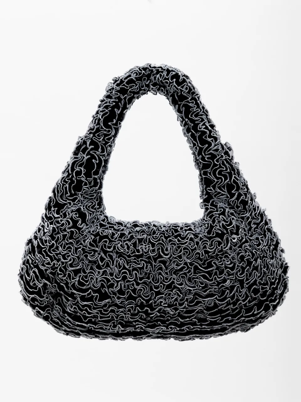 Ester Manas Cancan Totebag sac noir maille ruchée