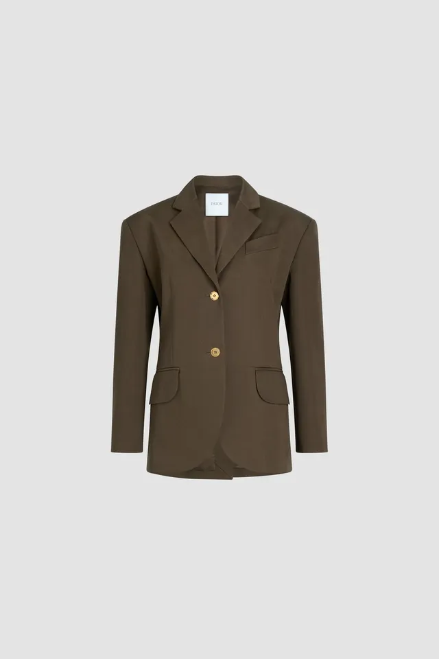 Patou JA047 veste gabardine coton bio Java Brown