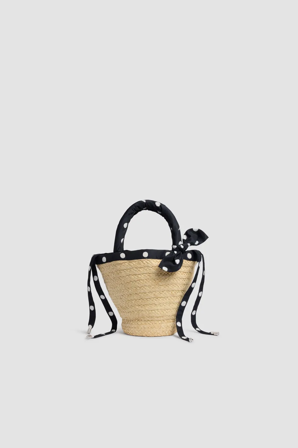 Patou Bags AC130 sac seau raphia tressé Meteorite Blue TU