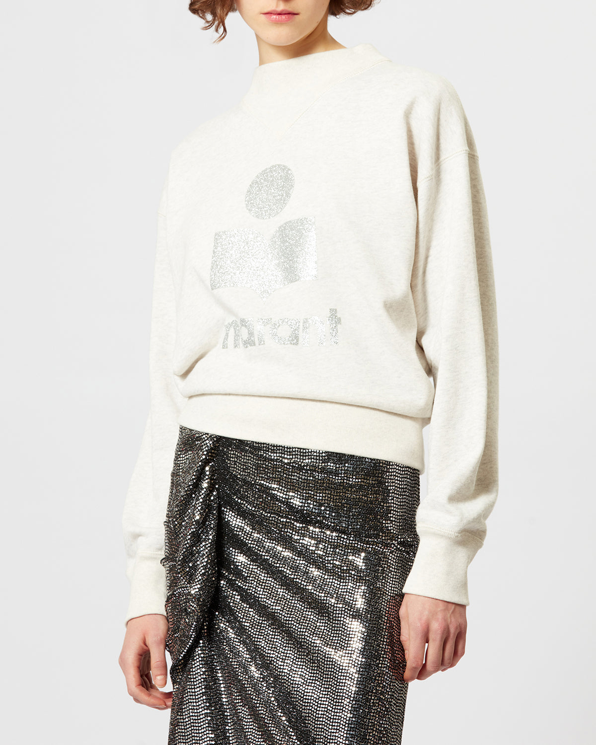 Isabel Marant Moby sweatshirt écru coton logo Marant
