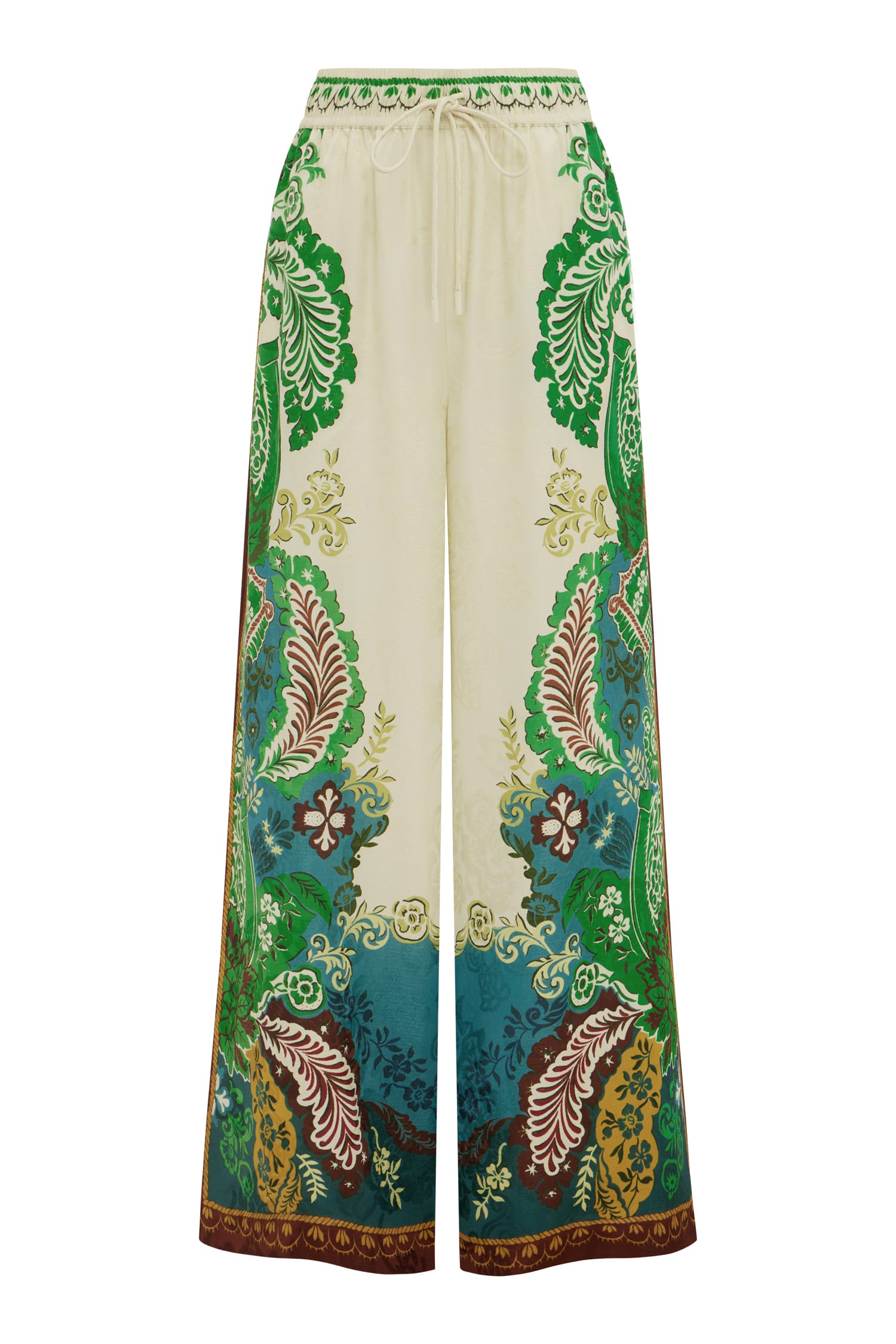 Alemaïs Florence pantalon large jacquard botanique