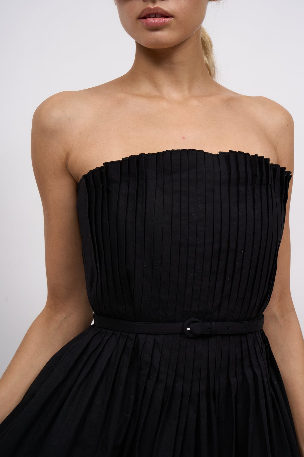 Paul & Joe Clara robe bustier midi popeline coton