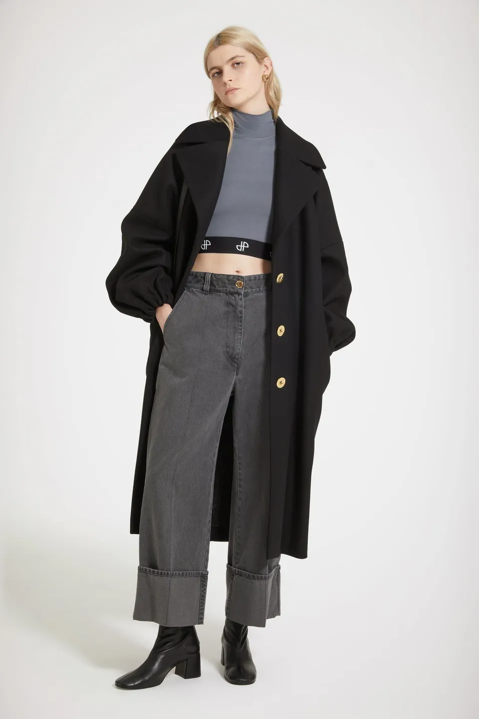 Patou Denim TR003 pantalon jean anthracite coton bio