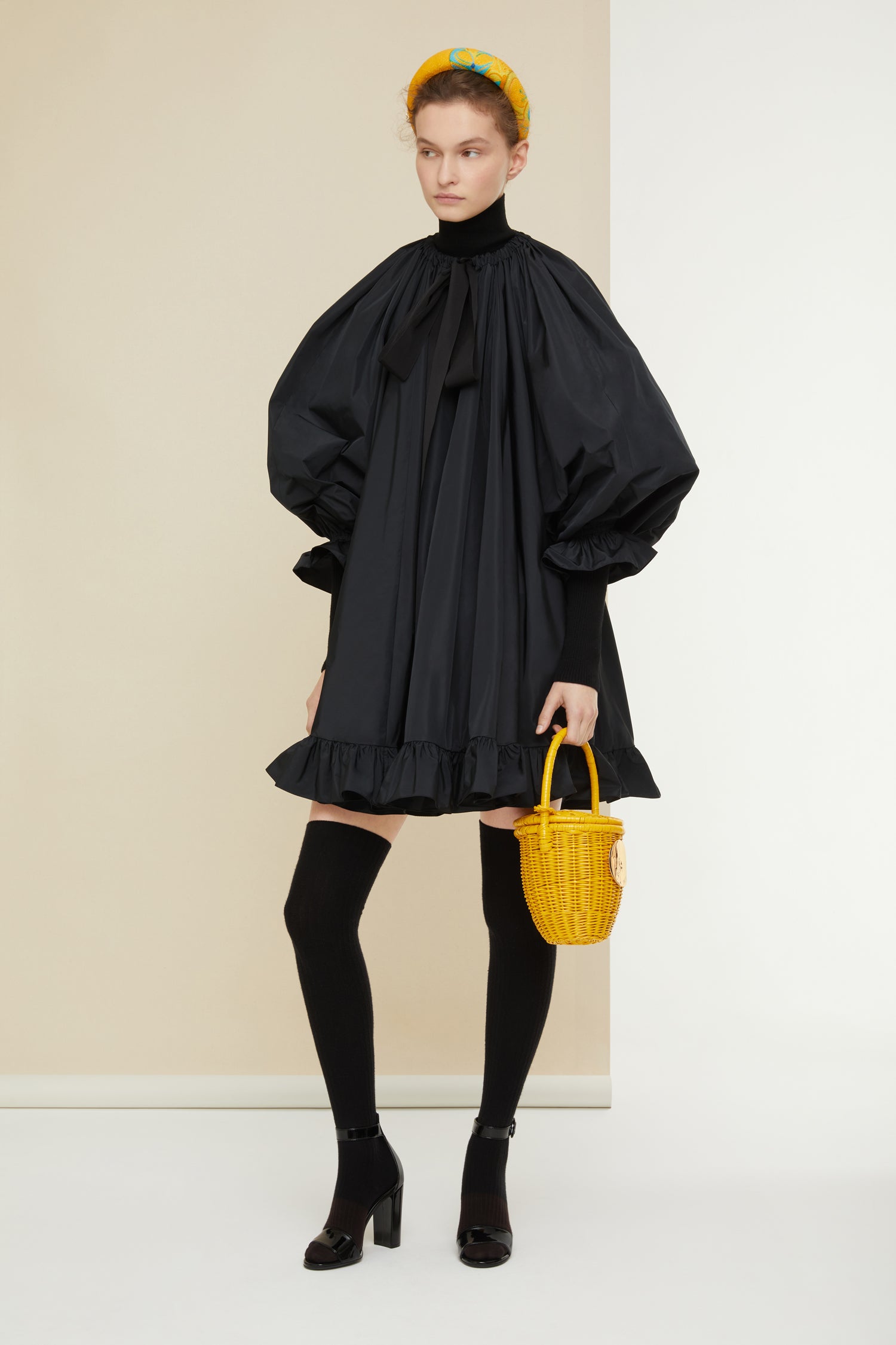 Patou Dresses DR079 robe faille recyclée noir
