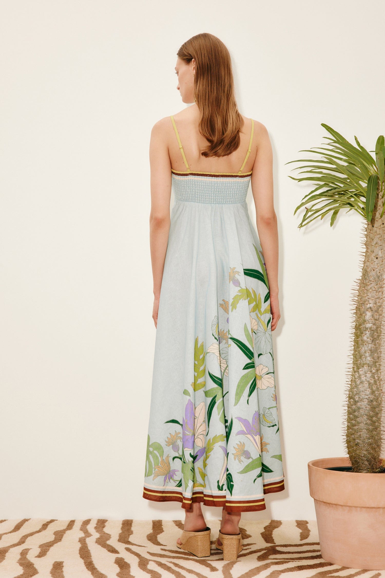 Alemäis Alfie robe midi lin bretelles poches