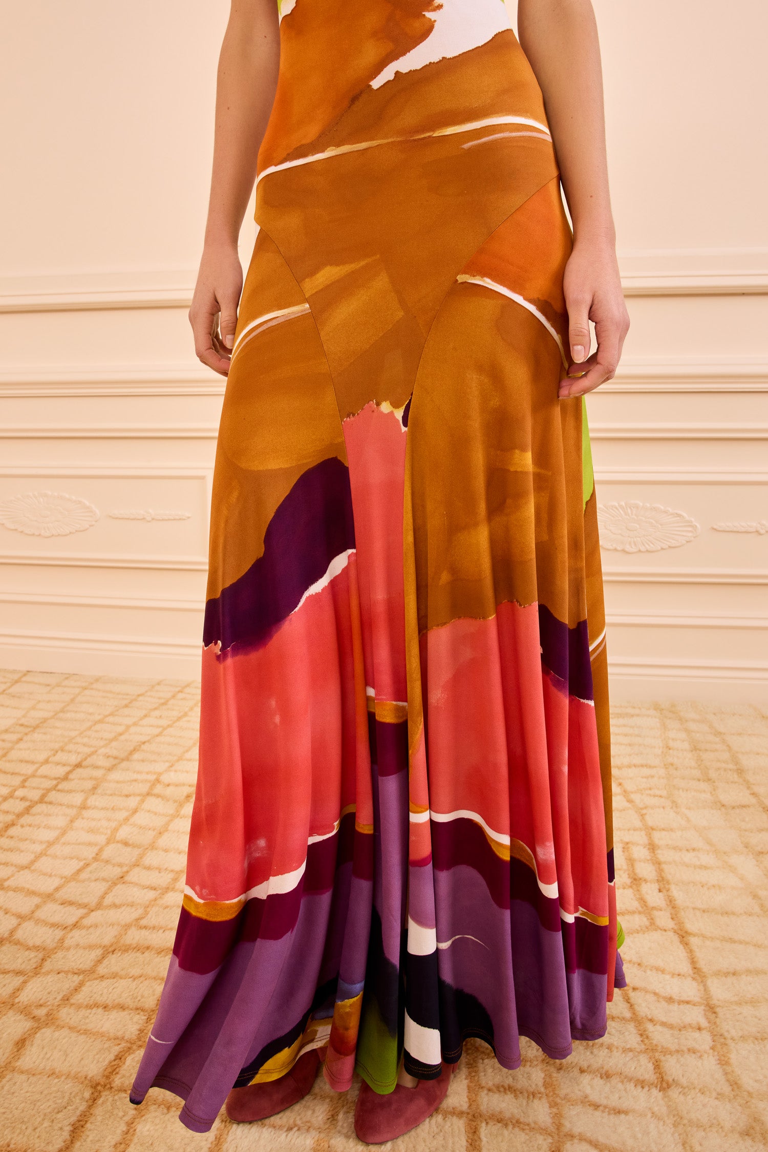Ulla Johnson Malie Jersey Dress robe maxi multicolore jersey