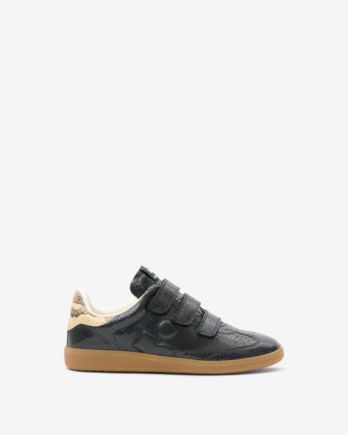 Isabel Marant Beth baskets cuir python noir sahara