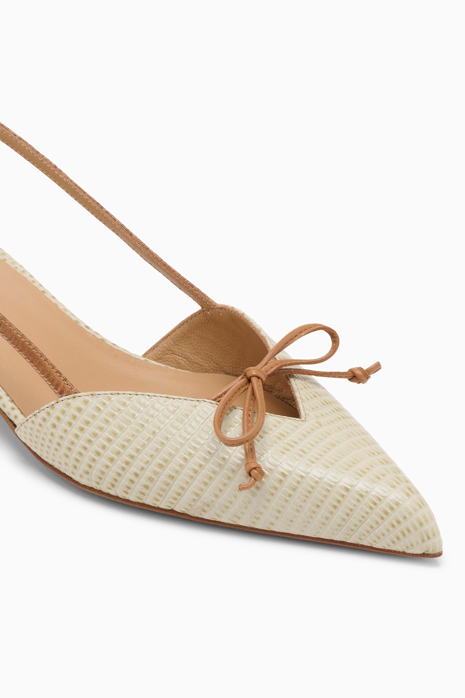Ulla Johnson Bow escarpins Olive cuir talon kitten
