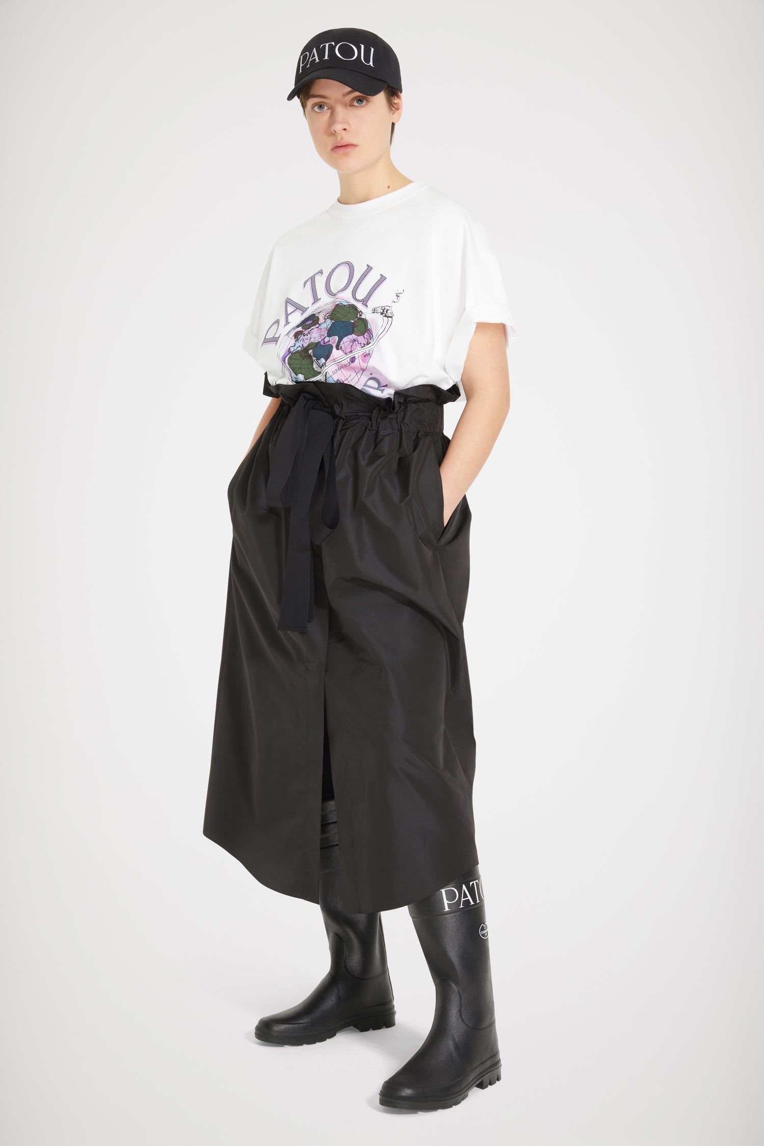 Patou Tour H22JE050 t-shirt coton bio blanc oversize