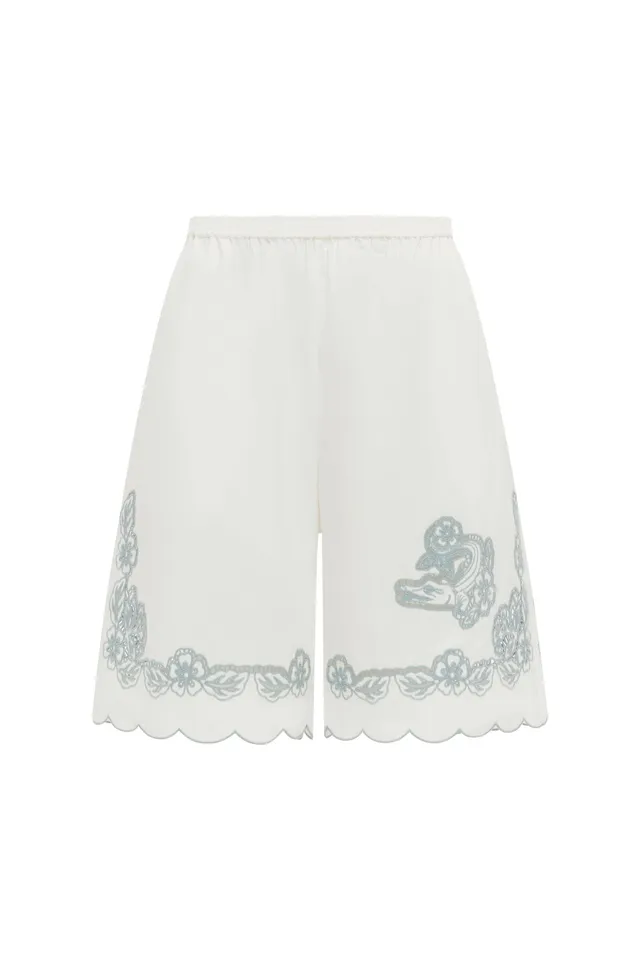 Alemaïs Louie short broderie coton blanc