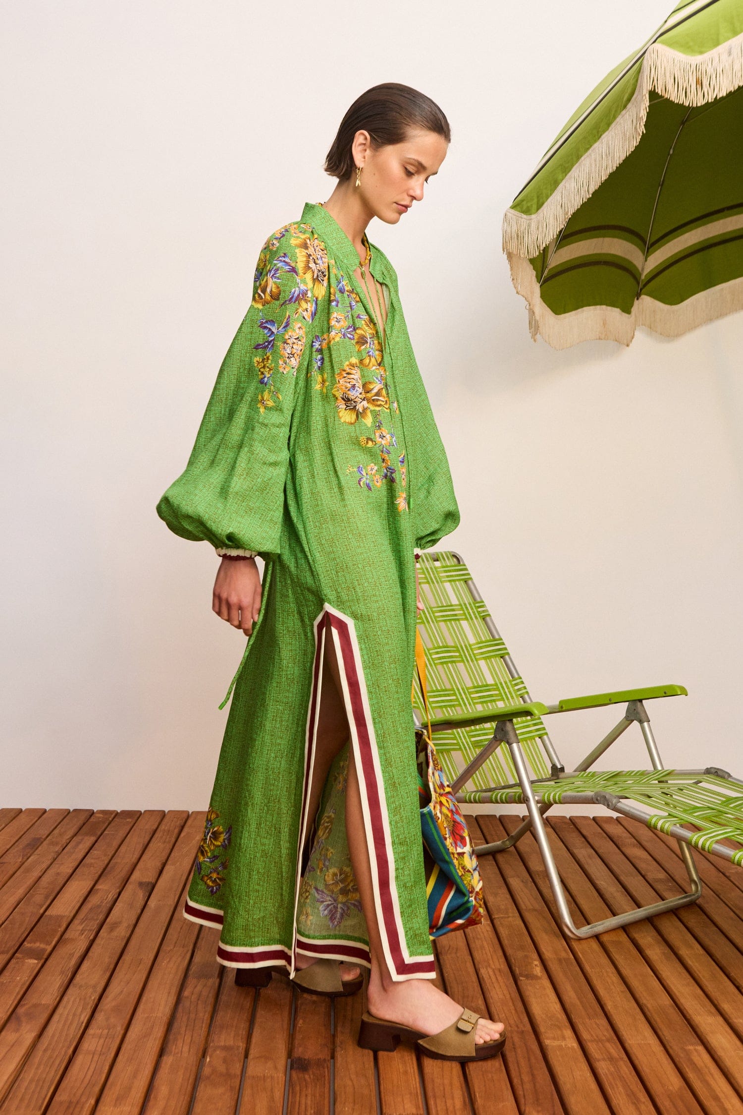 Alemäis Phyllis Midi Robe ramie ceinture