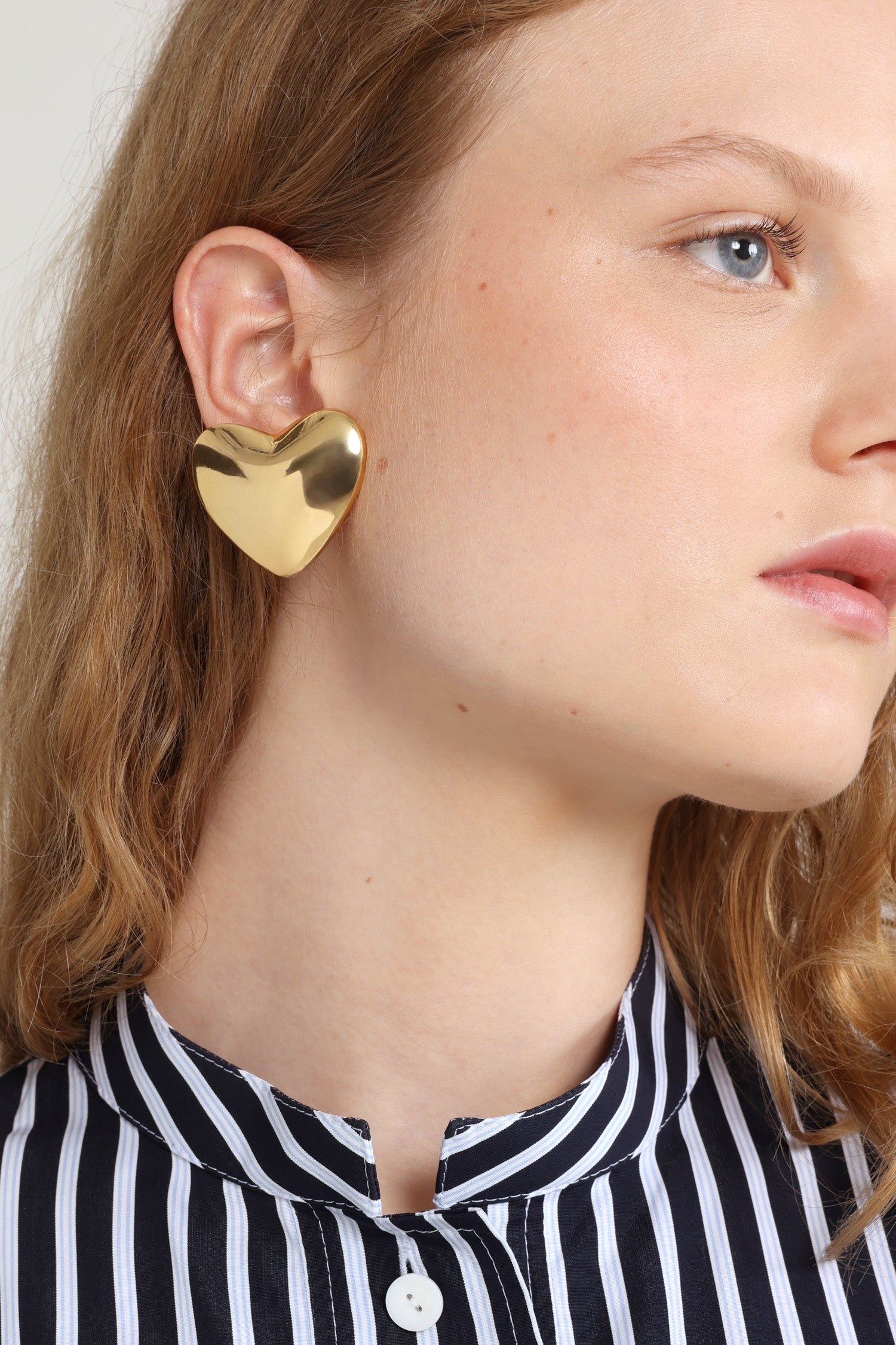 Patou Jewellery JW141 boucles d’oreilles cœur doré TU clips