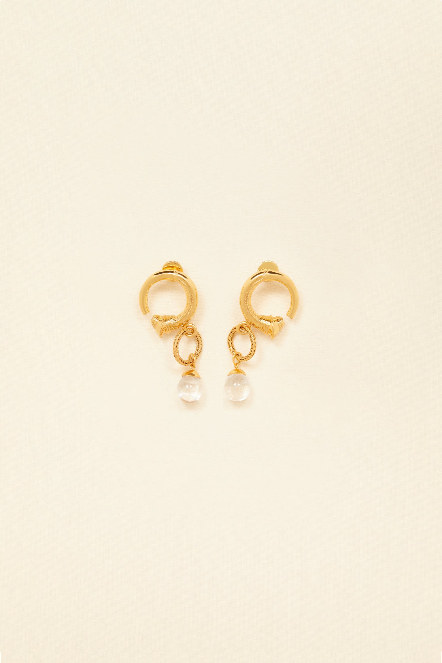 Patou A20JW0101002297G boucles perles laiton doré