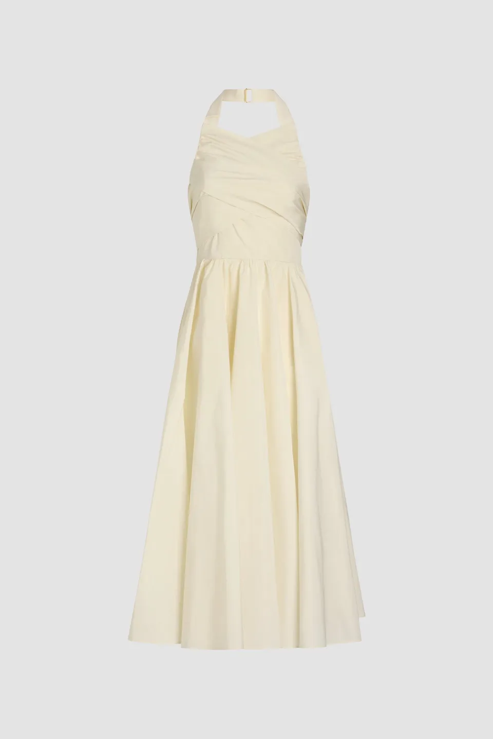 Patou robe longue P25DR1850011007W faille ivoire dos nu