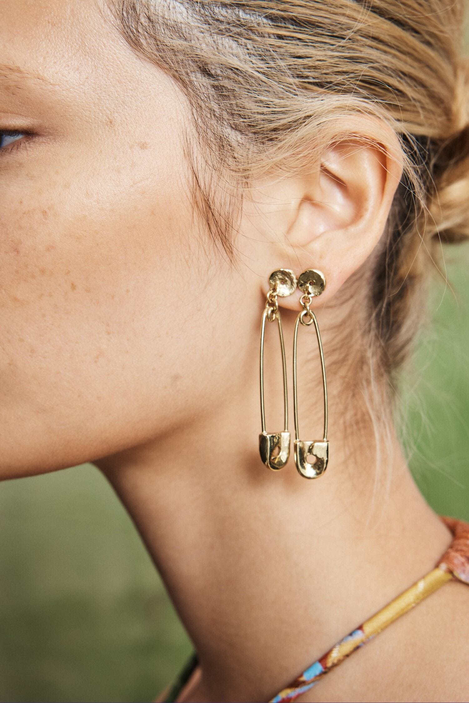 Alemäis Atomic Pin boucles d’oreilles laiton doré taille unique