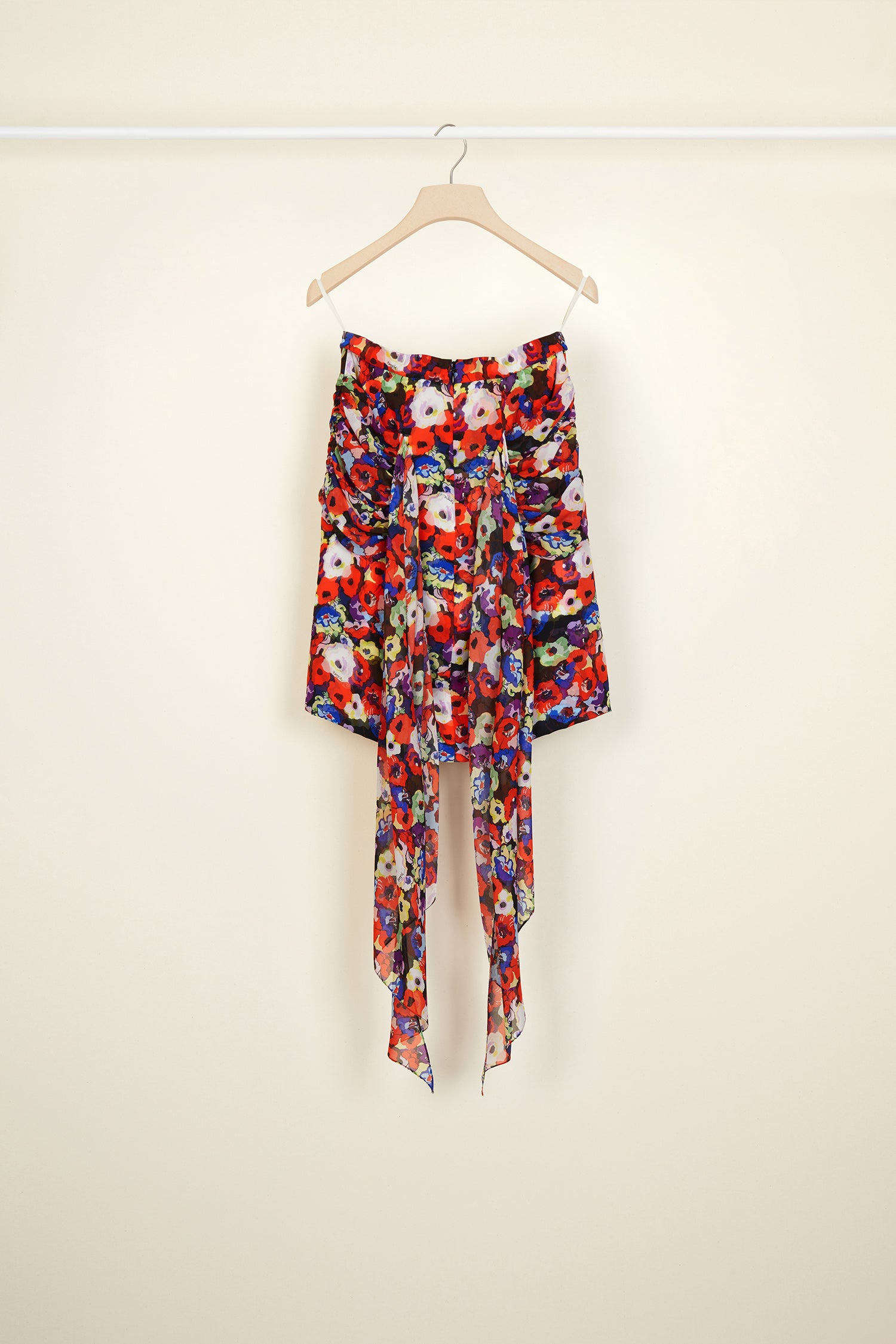 Patou SK002 jupe soie Thousand Flowers Bloom drapée