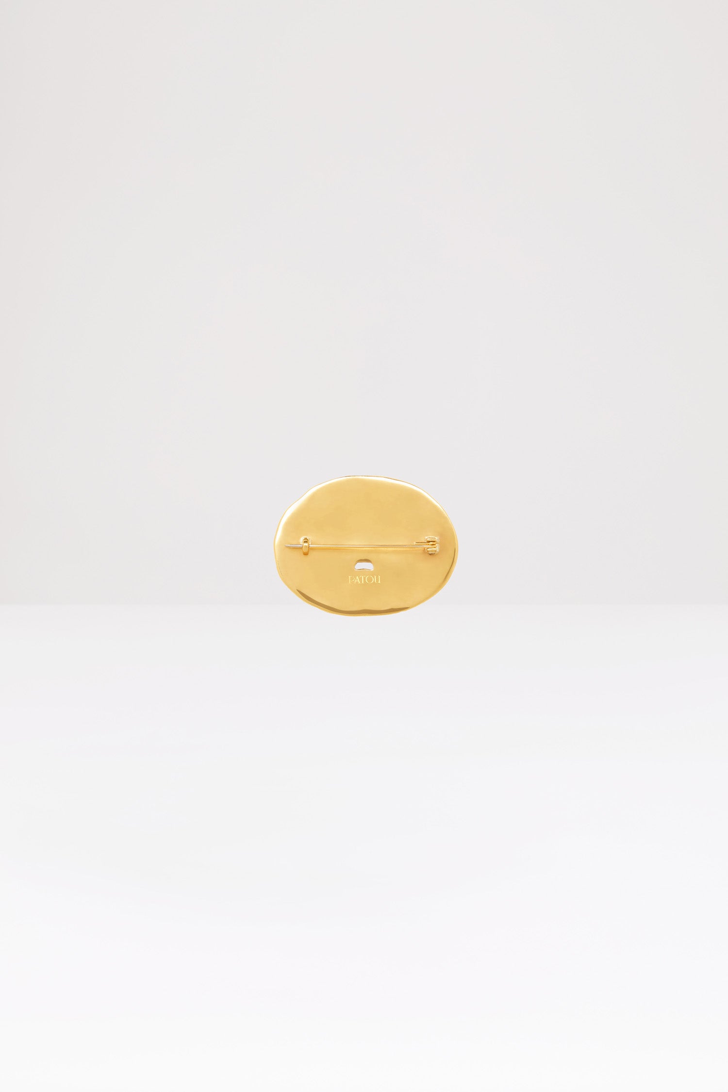 Patou JW026 broche laiton ovale doré TU
