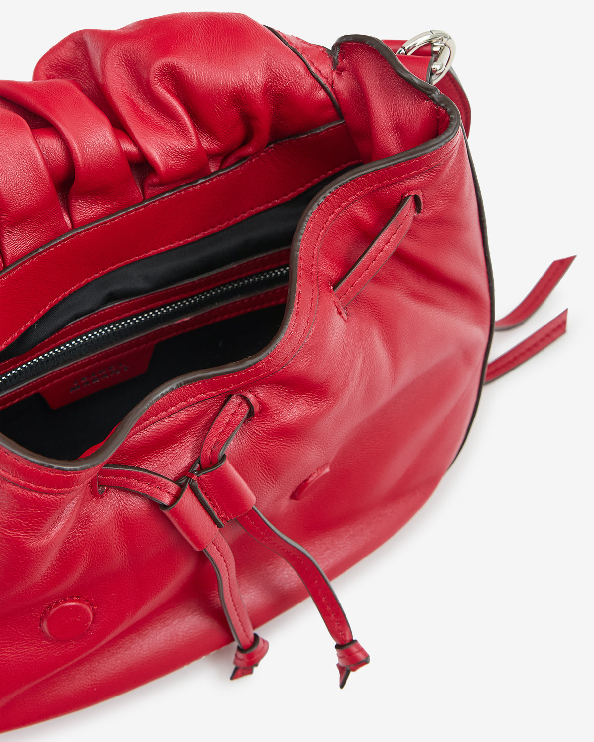 Isabel Marant Bolton sac cuir rouge écarlate 24 cm