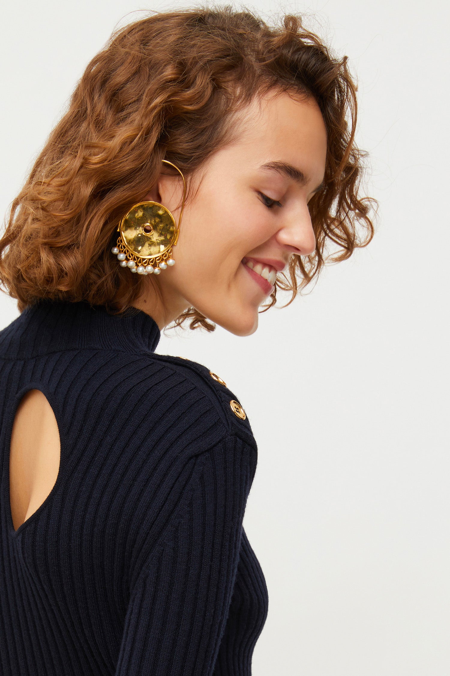 Patou Jewellery JW011 boucles d'oreilles doré perle TU