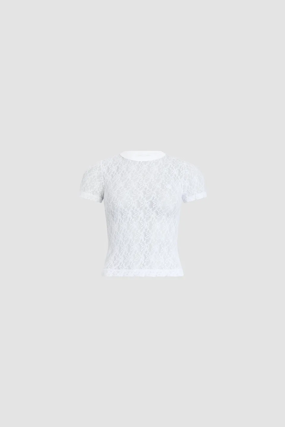 Patou JE238 t-shirt dentelle blanc polyamide femme