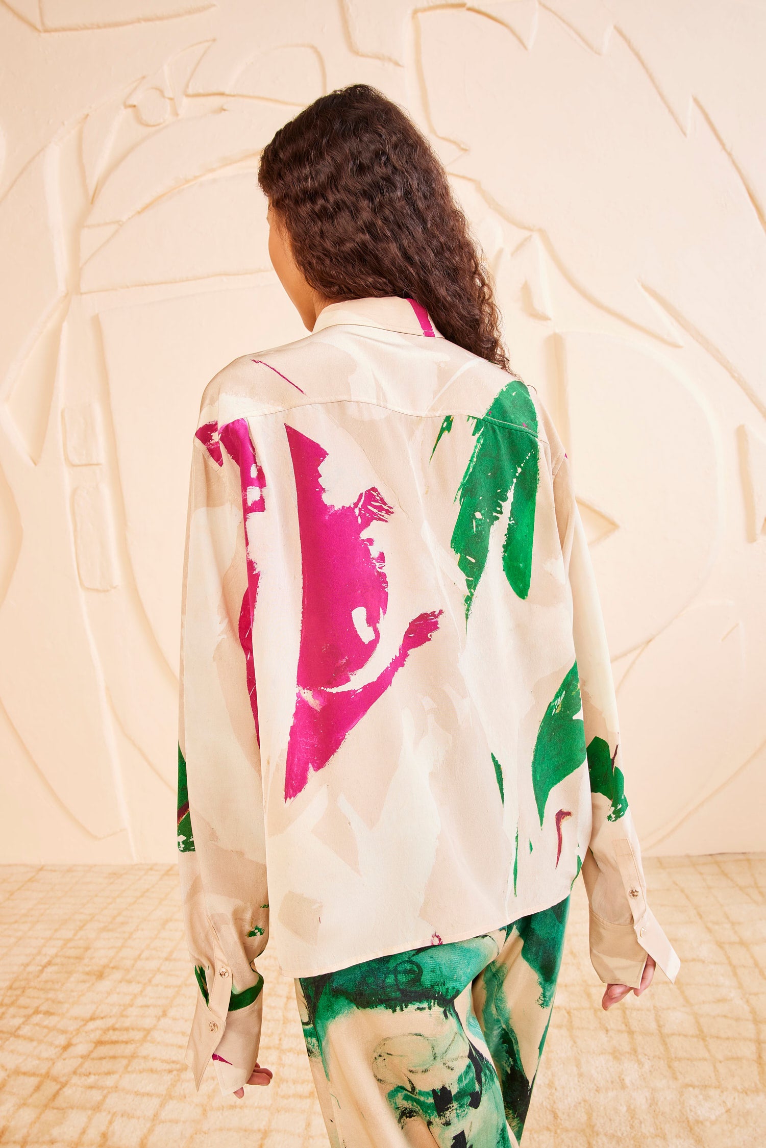 Ulla Johnson Study blouse soie Comet multicolore volants