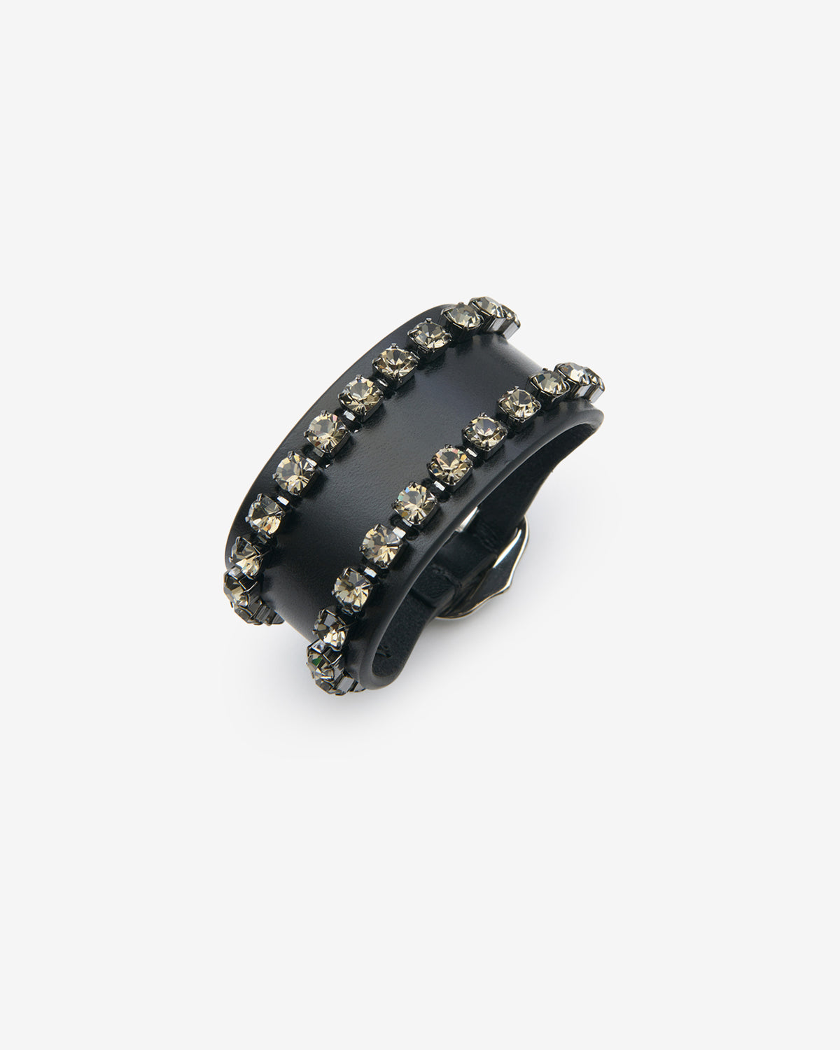 Isabel Marant Morea Bracelet cuir noir-palladium