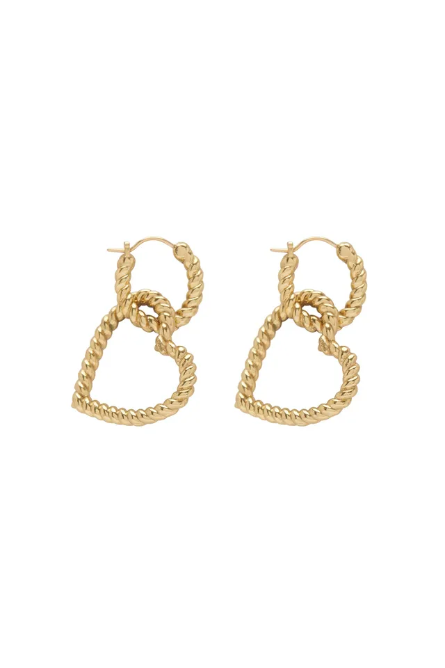 Alemäis Django boucles d’oreilles créoles cœur doré