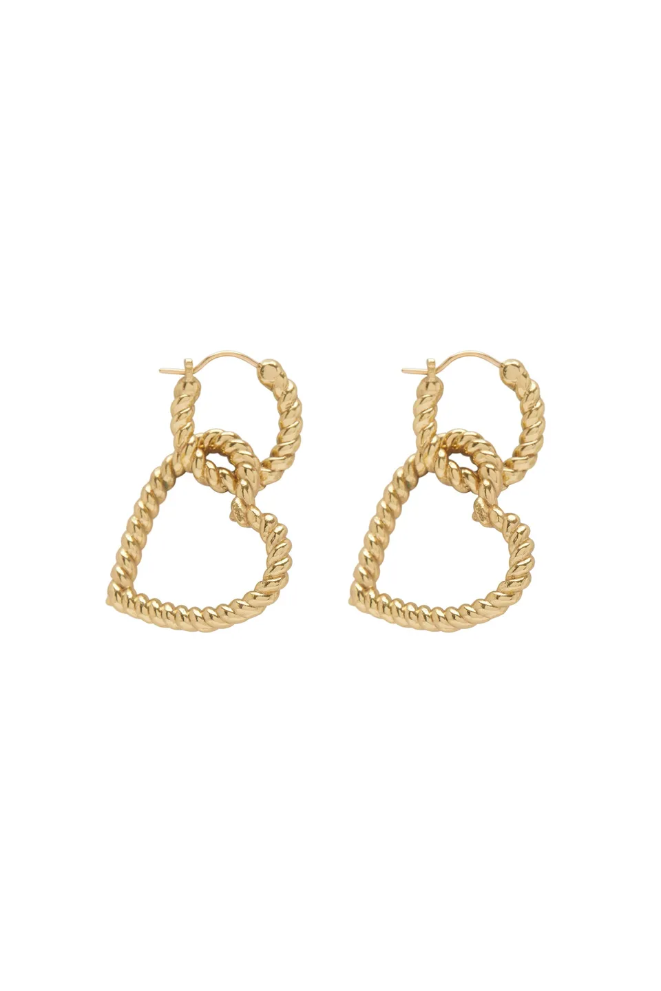 Alemäis Django boucles d’oreilles créoles cœur doré