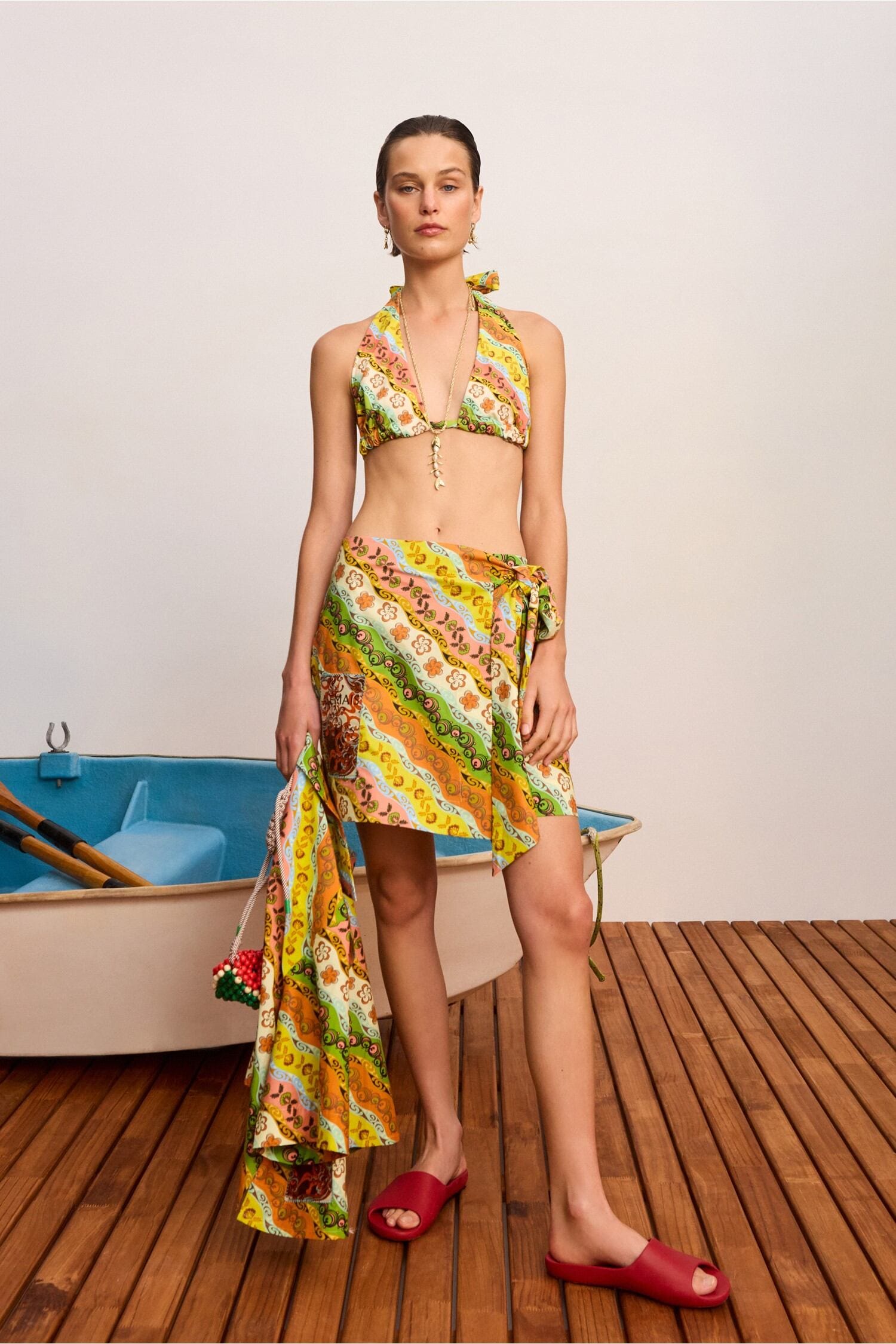 Alemais Janine Sarong jupe mini coton bio floral