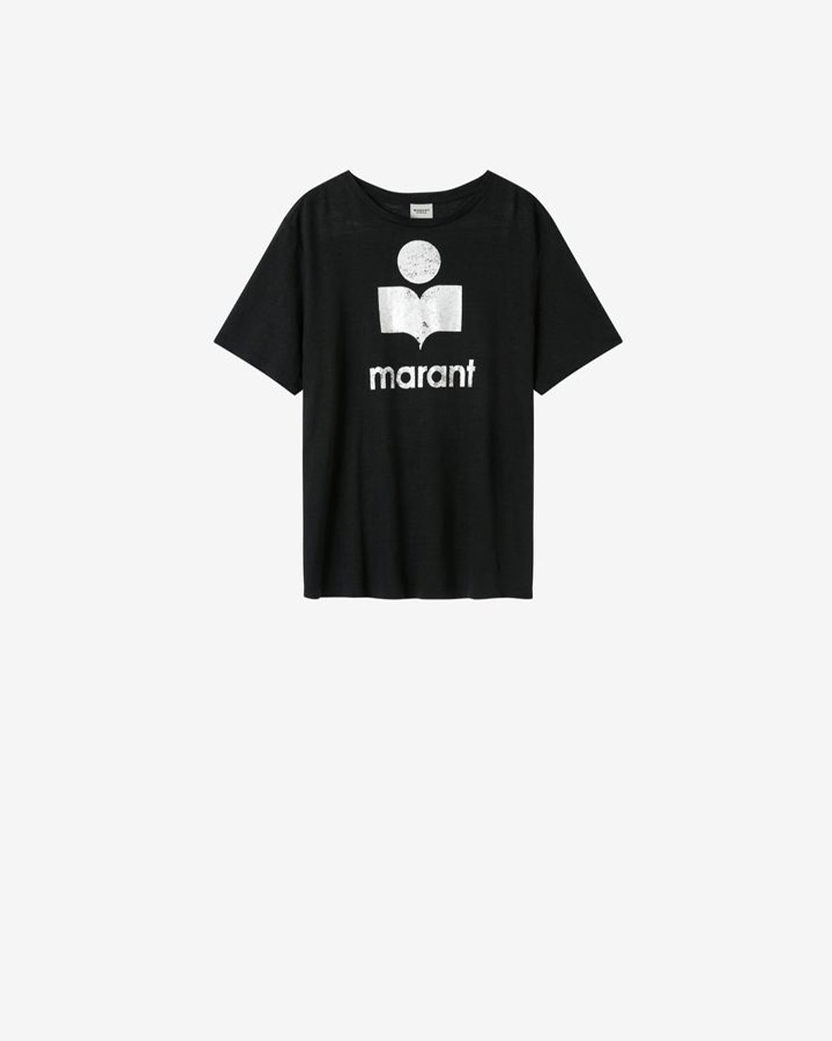Isabel Marant Zewel TS0001FA T-shirt lin noir logo