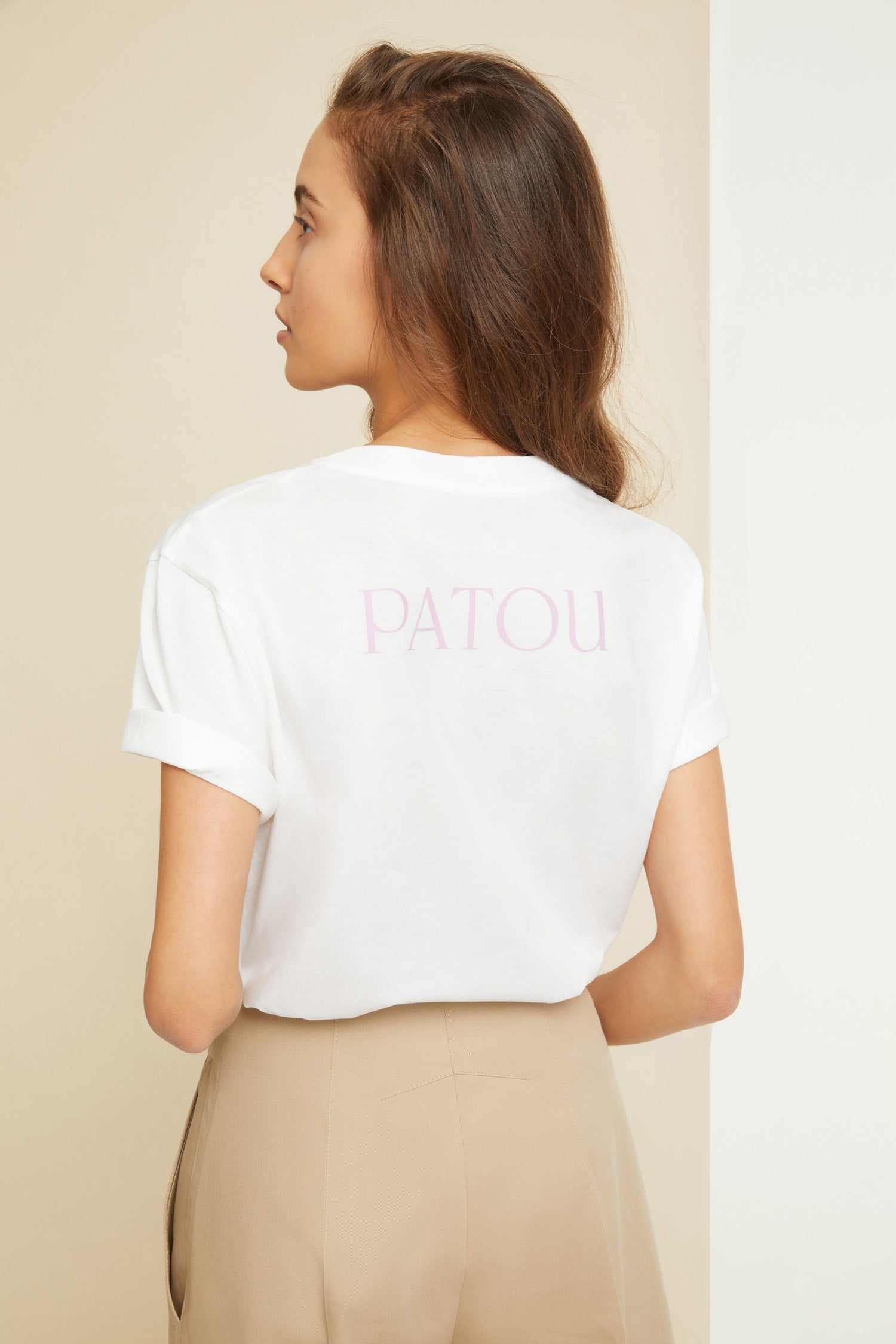 Patou JE009 P21JE0099999001W t-shirt blanc coton bio