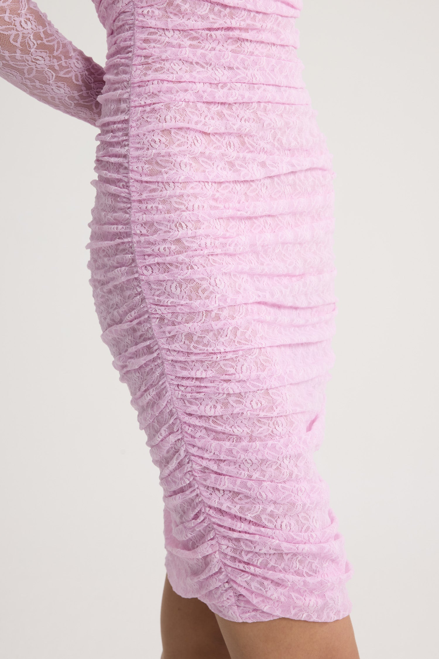 Patou JE241 Robe mini dentelle rose top amovible