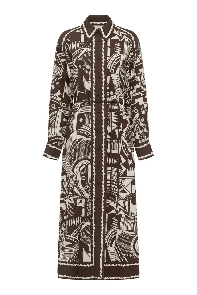 Alemäis Lori Shirtdress robe chemise midi imprimée