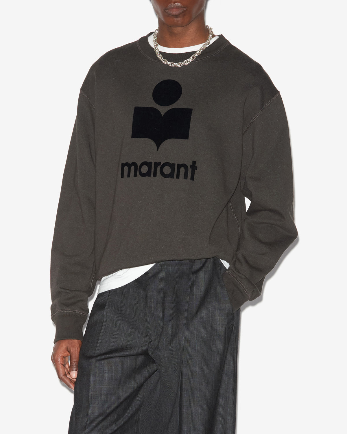 Isabel Marant Mikoy sweat coton noir délavé logo