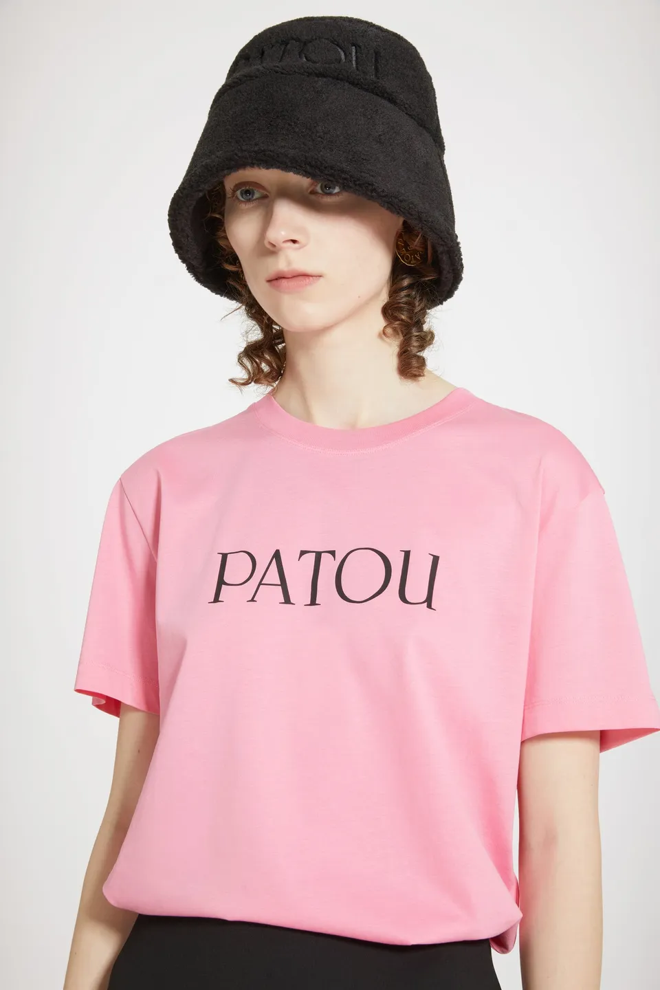 Patou JE029 t-shirt logo coton bio rose