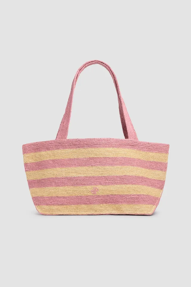 Patou Trapeze P26AC13302155968 tote raphia Bougainvillea