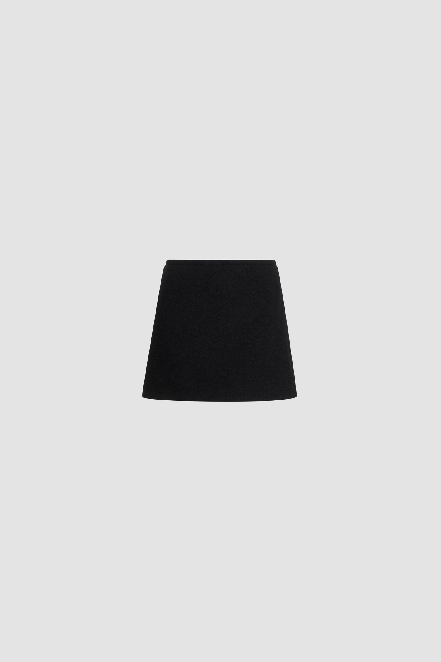 Patou SK086 mini jupe trapèze laine noire