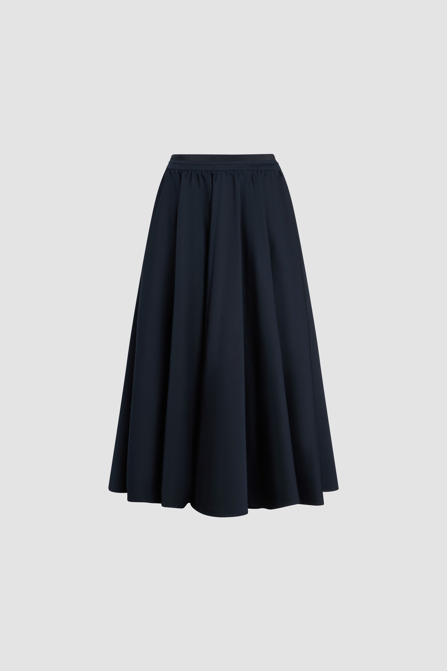 Patou SK115 jupe maxi bleu nuit coton bio volants