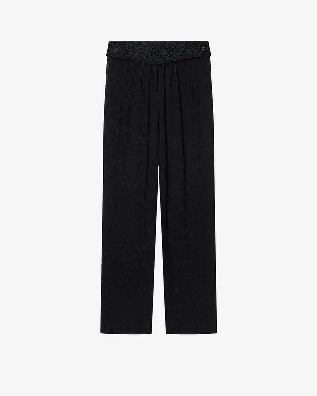 Isabel Marant Guylene PA0696FB pantalon noir soie