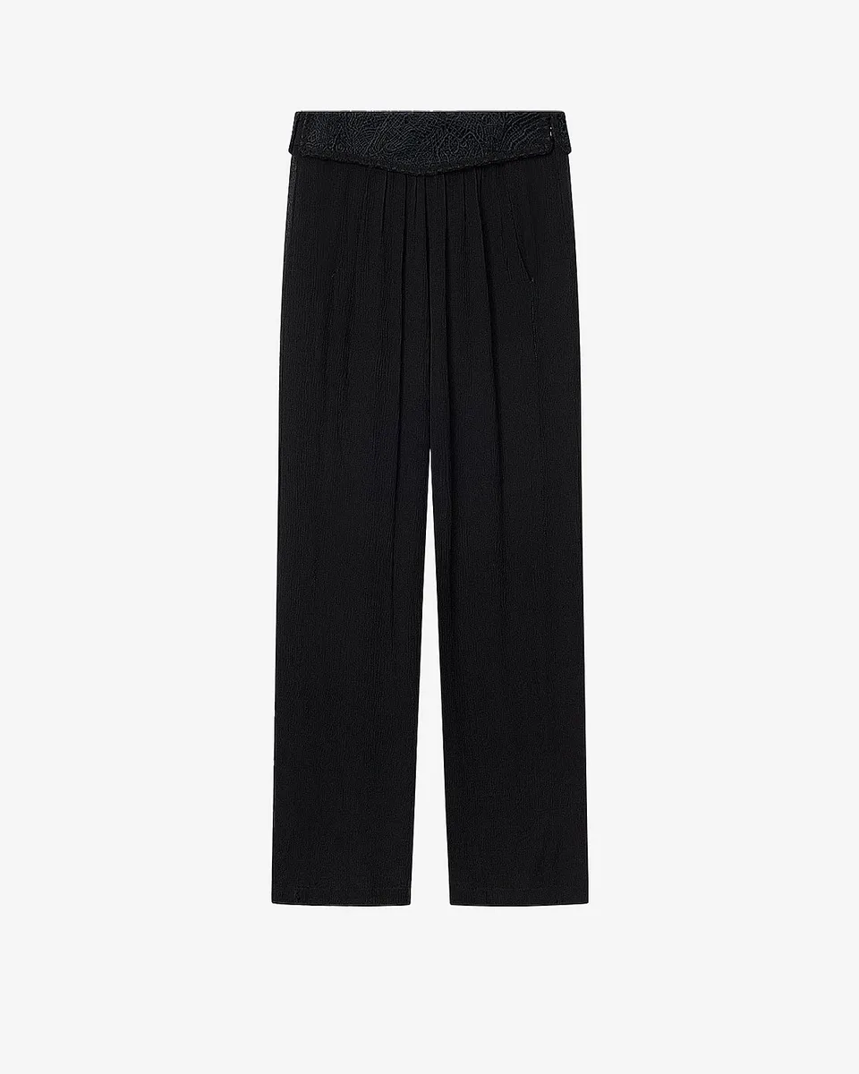 Isabel Marant Guylene PA0696FB pantalon noir soie
