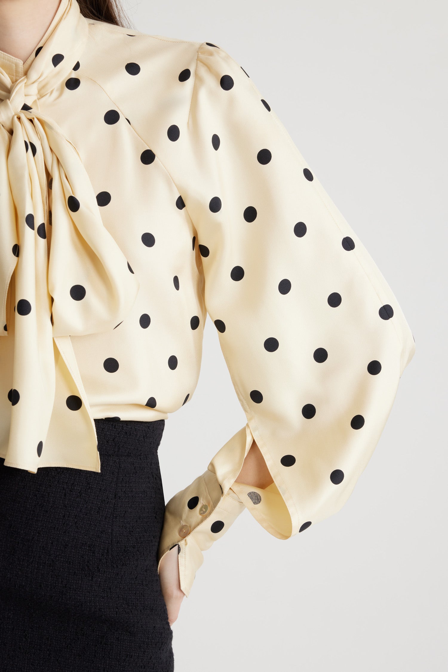 Patou Lavallière blouse soie bio angora dots 34-44
