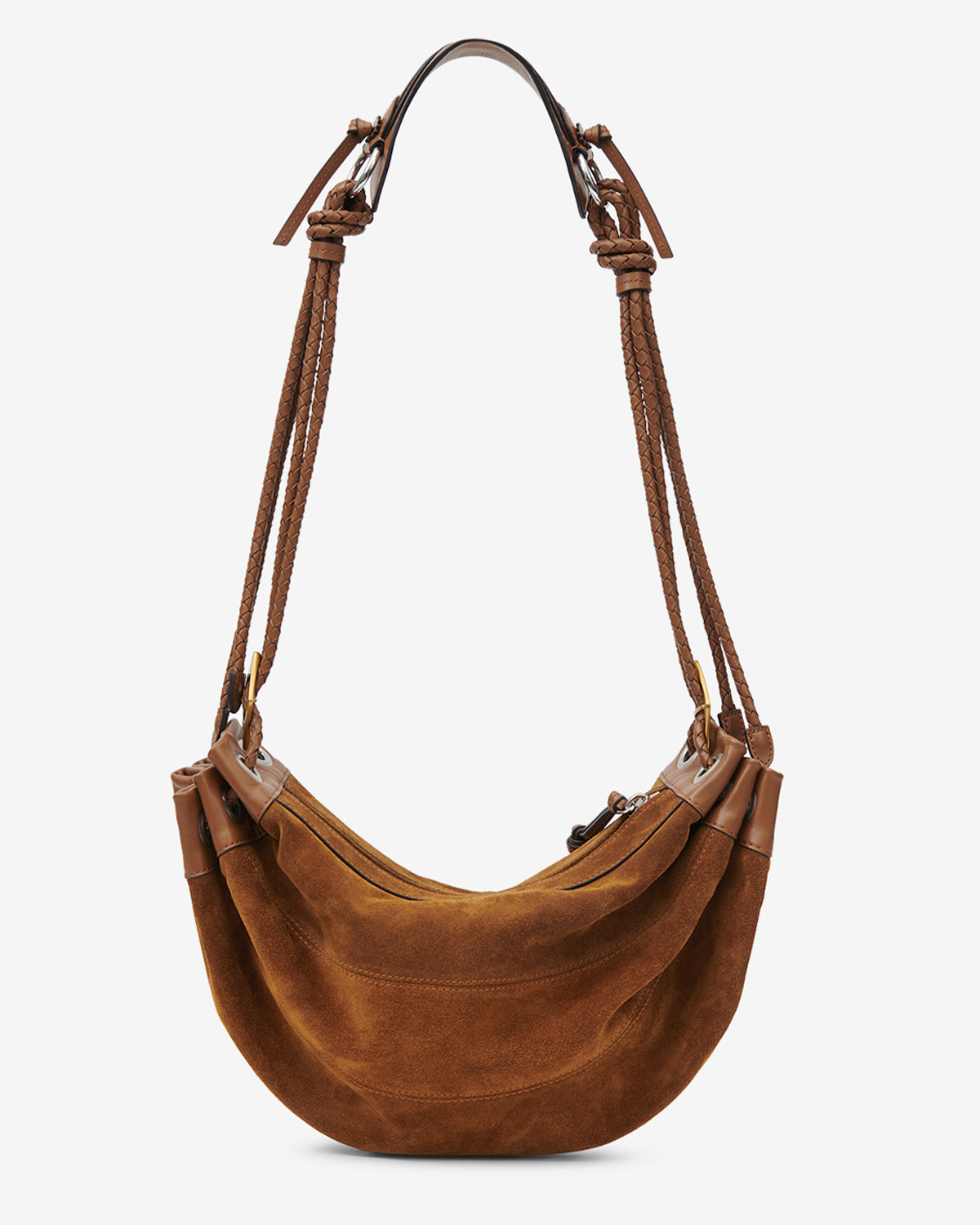 Isabel Marant Maia Medium sac cognac cuir velours
