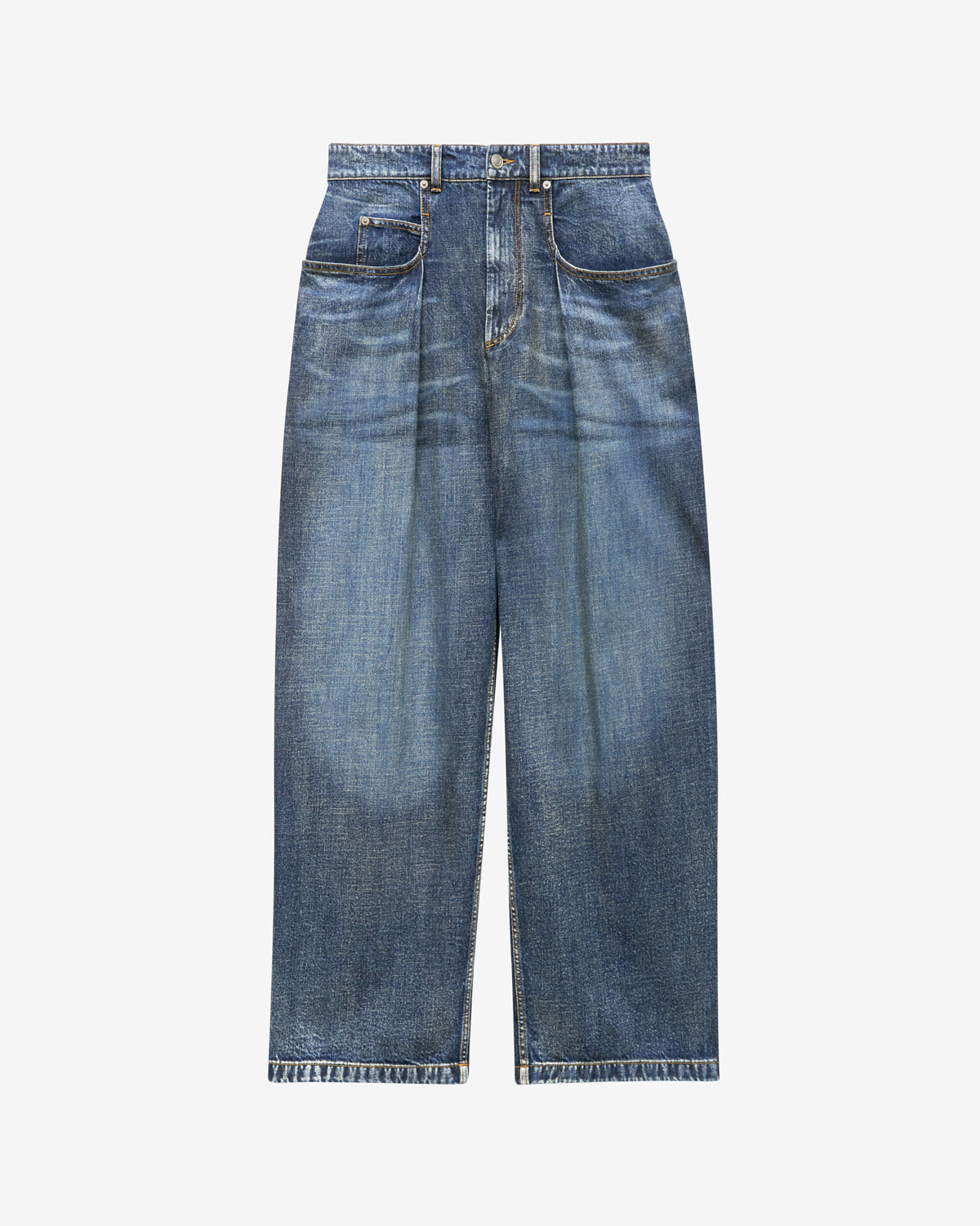 Isabel Marant Janael jean denim bleu foncé taille haute