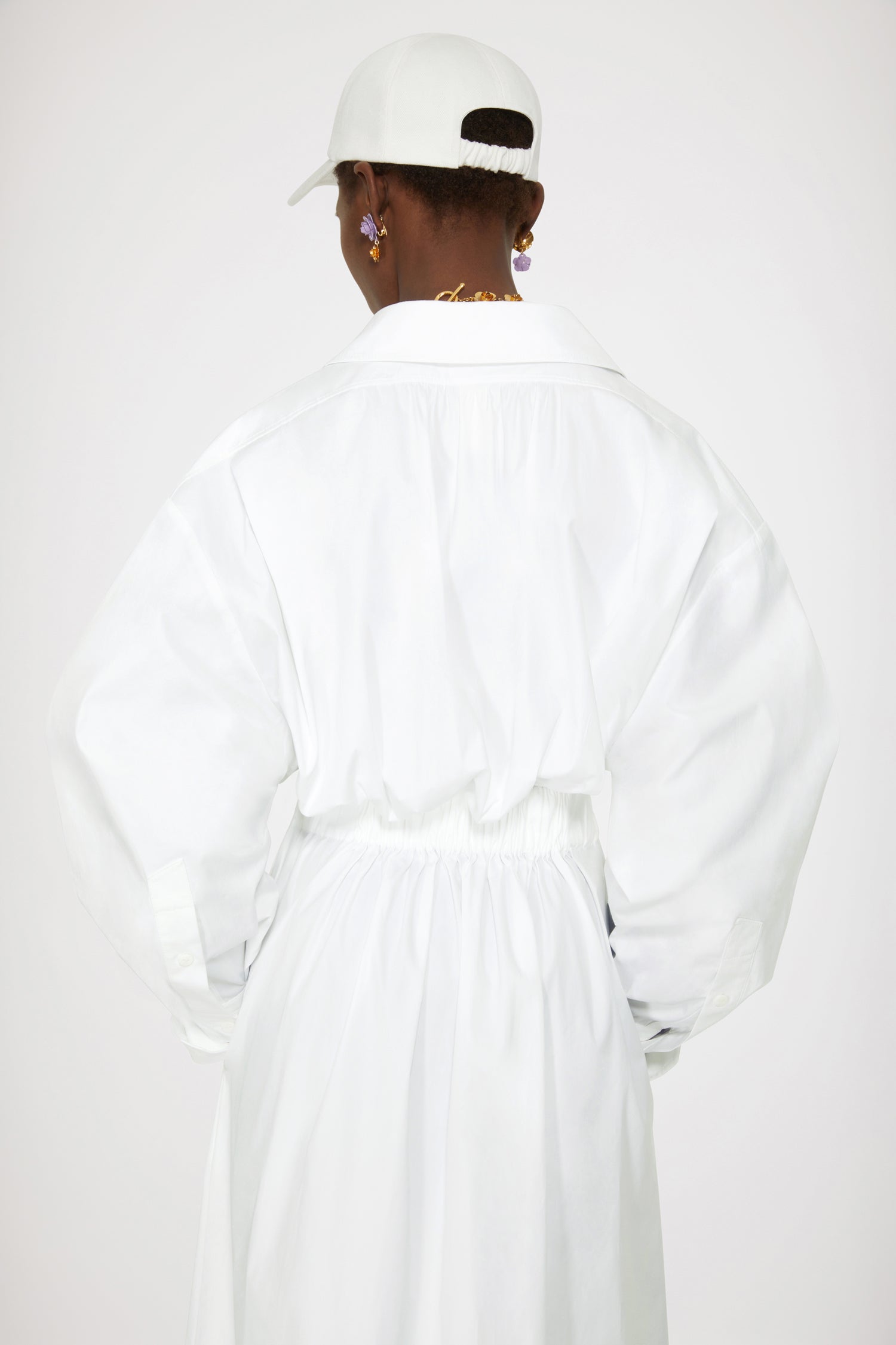 Patou H22DR097 robe maxi coton bio blanche 34-44