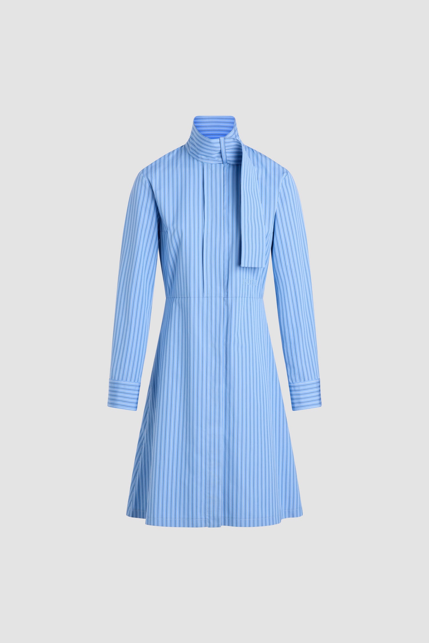 Patou DR192 robe chemise bleue rayures coton bio