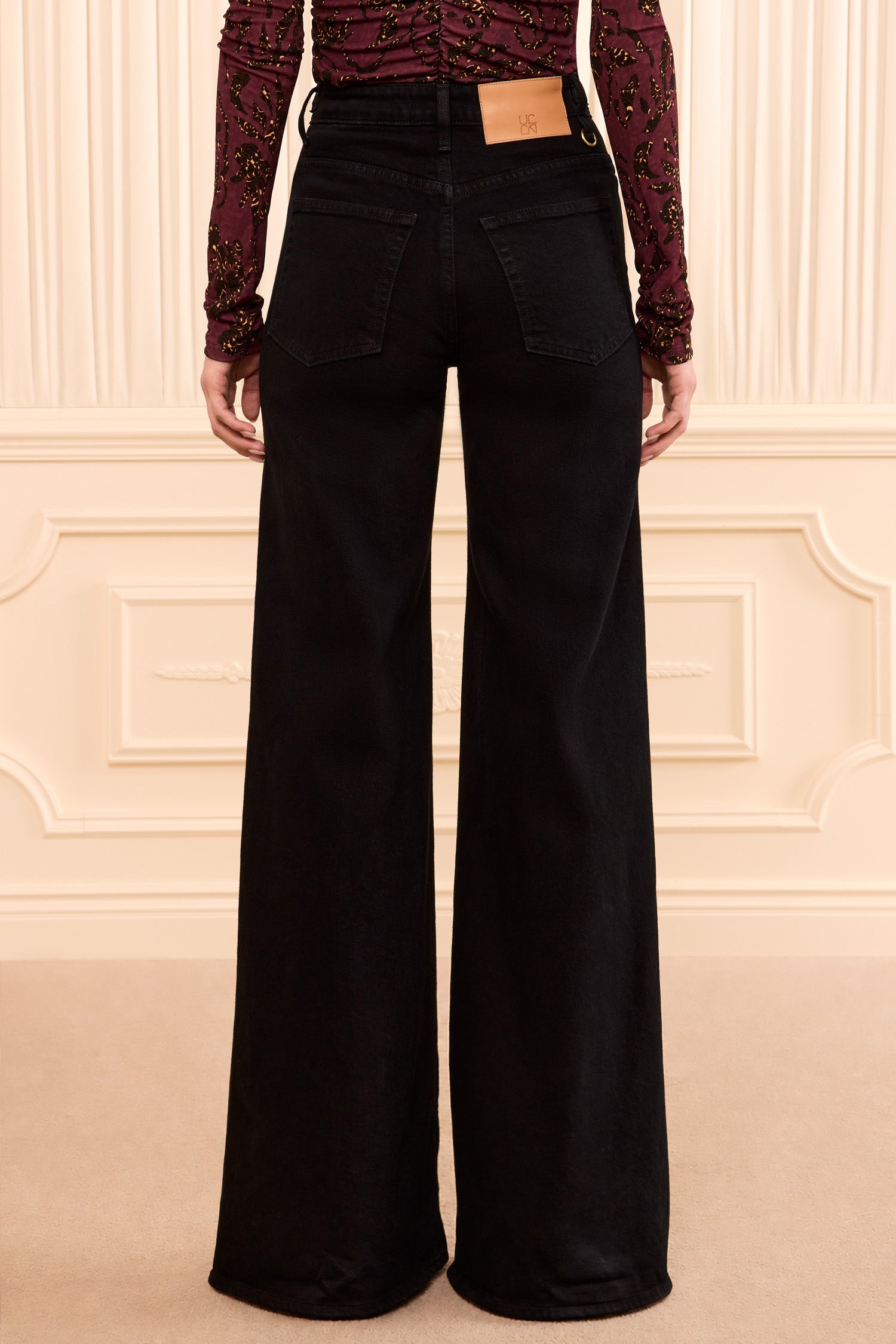 Ulla Johnson Valory Flare Jean jean flare noir stretch